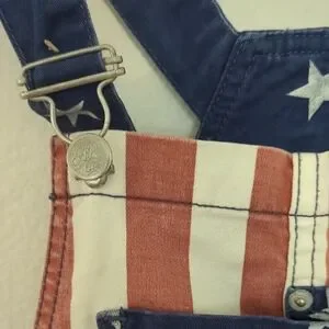 American Rag Juniors American Flag Overalls